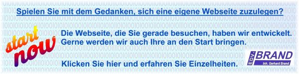 Werbung: Angebot Webdesign f&uuml;r kleines Geld.